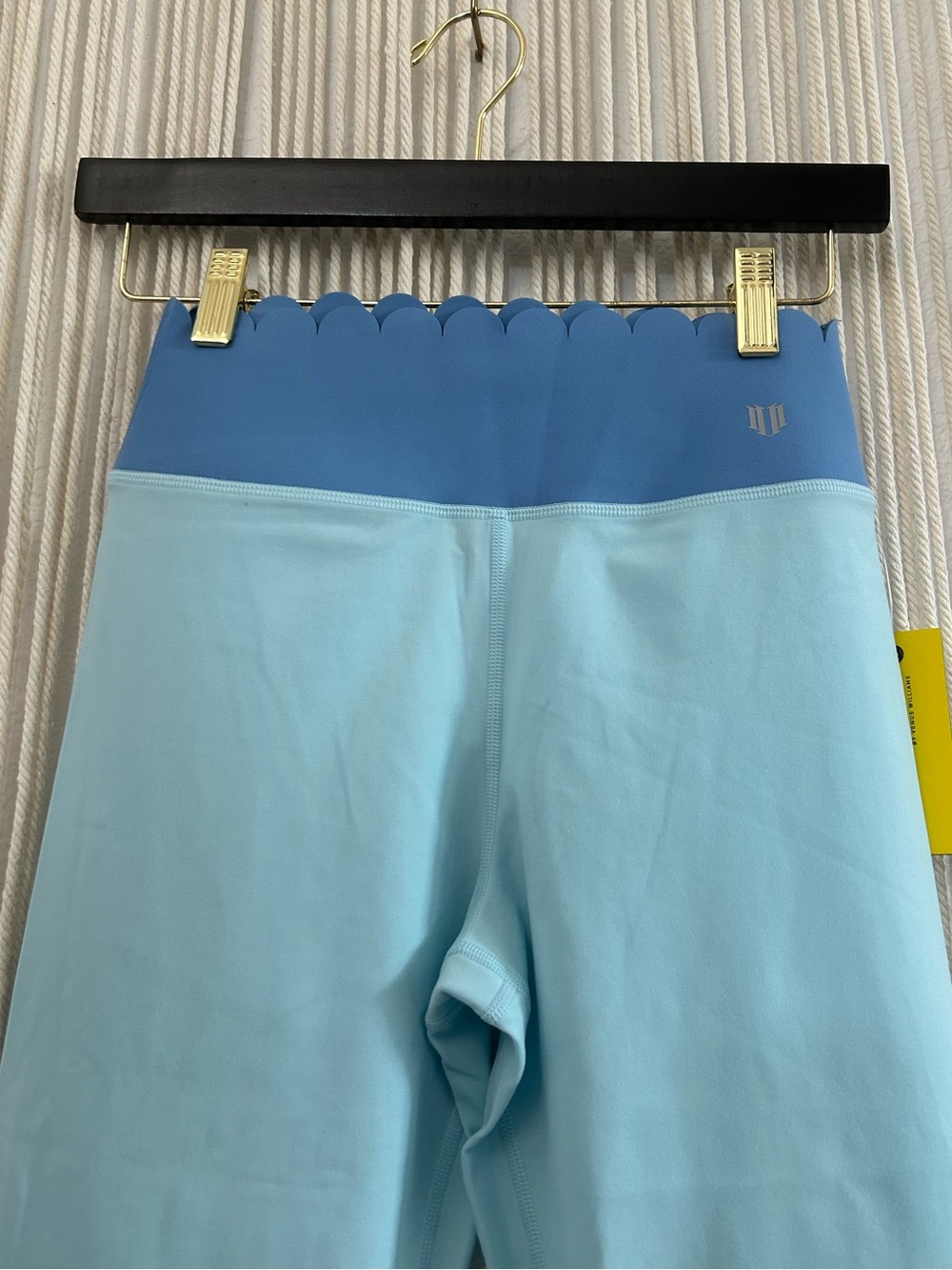 Eleven by Venus Williams Two Toned Blue Leggings with scalloped waistband SZ S - Picture 12 of 16